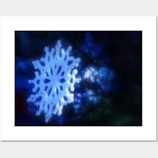 snowflake in blue 4 Posters and Art